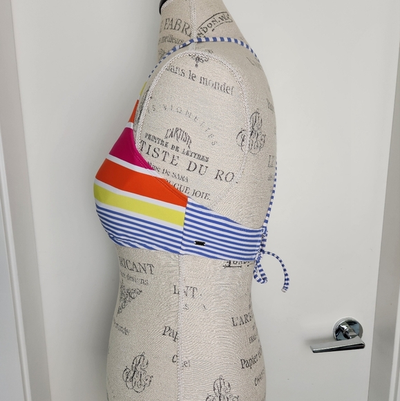 Roxy Stripe Halter Bikini Top - Picture 4 of 11